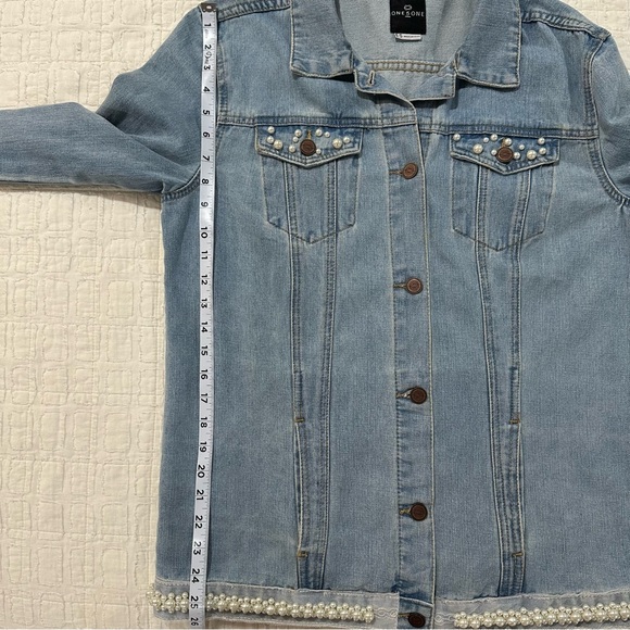 ONE 5 ONE Pearl Embellished Denim Jacket - Picture 12 of 12